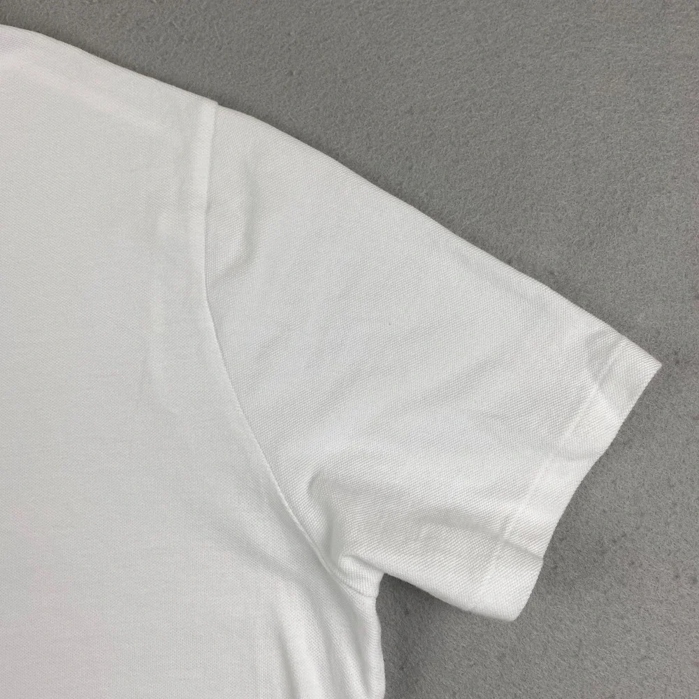 Ralph Lauren Polo Bear Mesh Shirt Men 2XL XXL solid white pocket embroidered